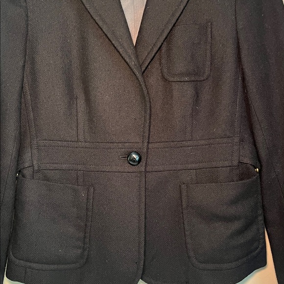 J Crew Robert Noble Black Wool Blazer Size 6 - Picture 3 of 8